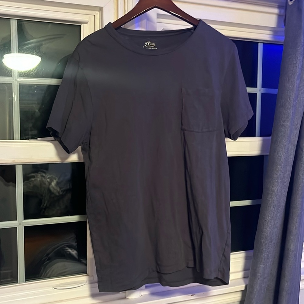 J Crew dark grey wash pocket tee